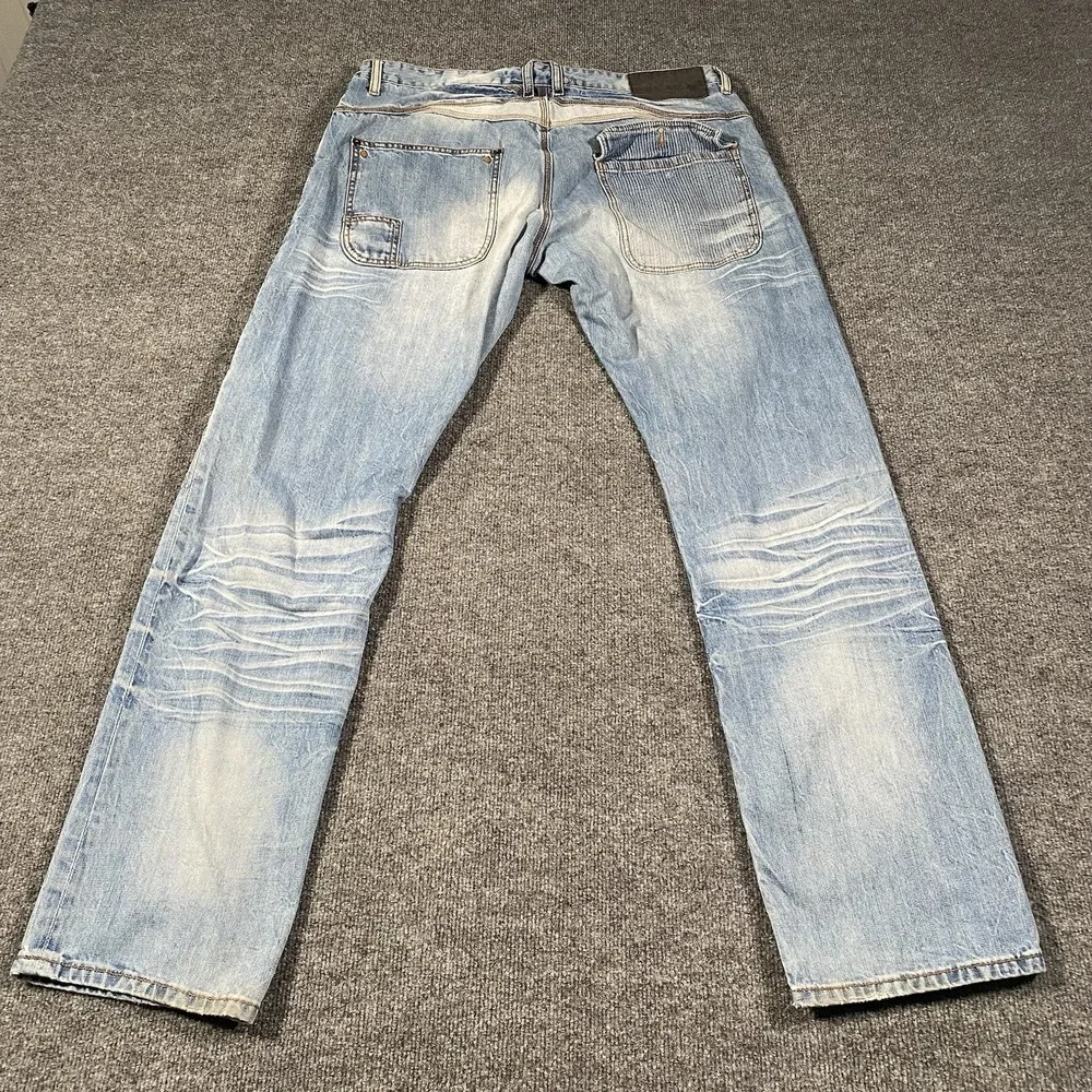 Vintage Y2K Rocawear Straight Fit Double Knee Faded Denim Jeans Mens 38x34 Baggy